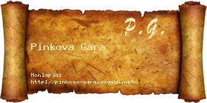 Pinkova Gara névjegykártya